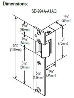 Seco-Larm Enforcer Reversible Electric Door Strike, Asymmetric (SD-994A-A1AQ) - Image 2