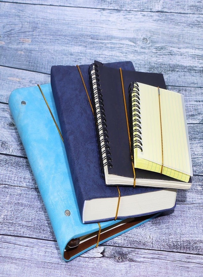 Mini Skater Elastic Notebook Strap - 12 Pack Reusable Book Binders Universal Elastic Bands for A5 & Passport Size Thick Notebooks School Office College Travel Journals Accessories (Gold) - Image 3