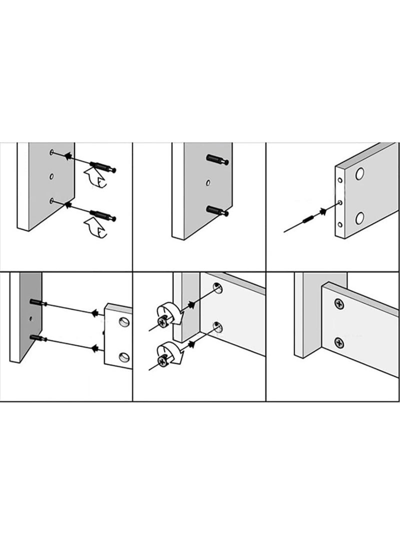 Rubik 20pcs Furniture Connector Cam Locks and Dowels Set, Assembly Screw Bolts Nut Hardware for Cabinets Closets Bed Fittings Connecting (Silver) - Image 5