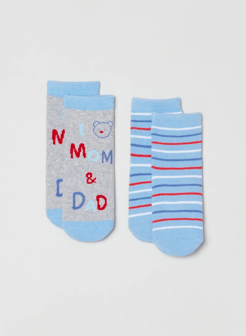 Ovs 2 Packs Printed Slipper Socks