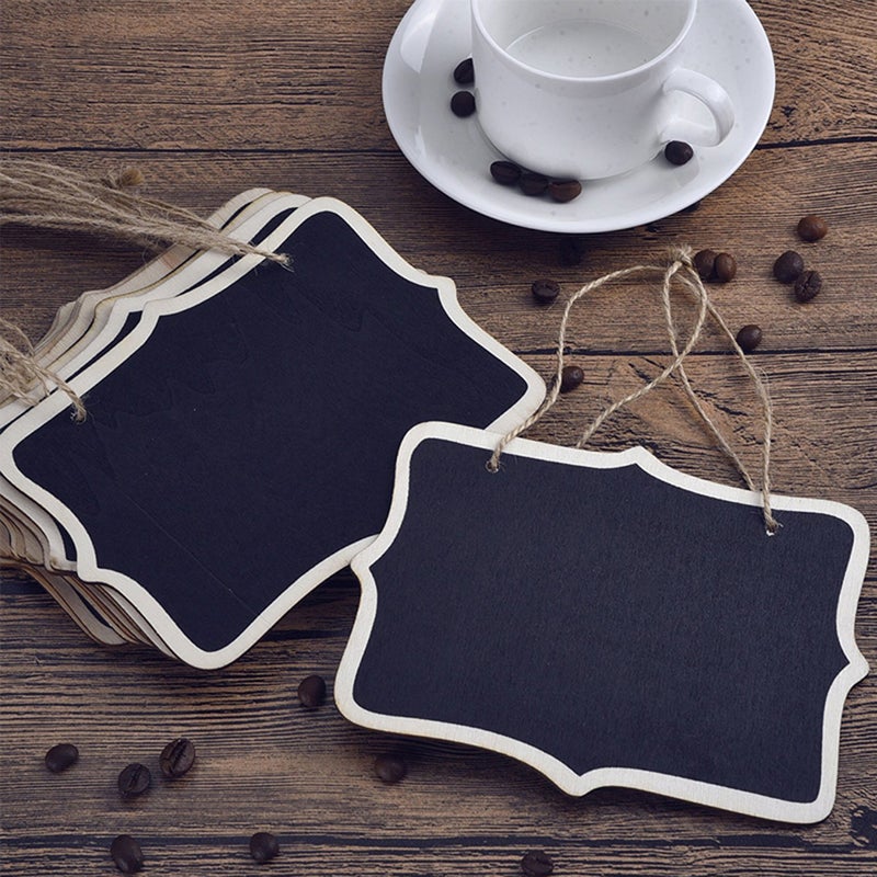 12pcs Mini Chalkboards Tags Hanging Message Board Signs for Weddings Kids Crafts - Image 3