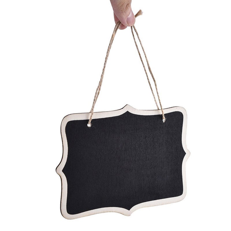 12pcs Mini Chalkboards Tags Hanging Message Board Signs for Weddings Kids Crafts - Image 1