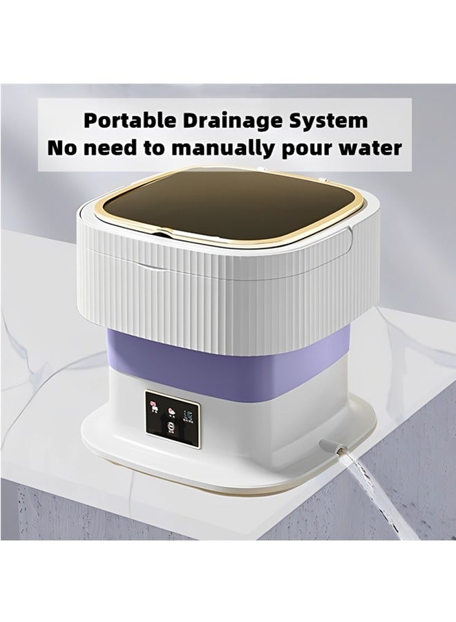 Beauenty Mini Washing Machine,Portable Washer with Dryer 11.5L Capacity,Small Foldable Washing Machine for Apartments,Dormitories,Hotels,Traveling & Camping(Purple) - Image 5