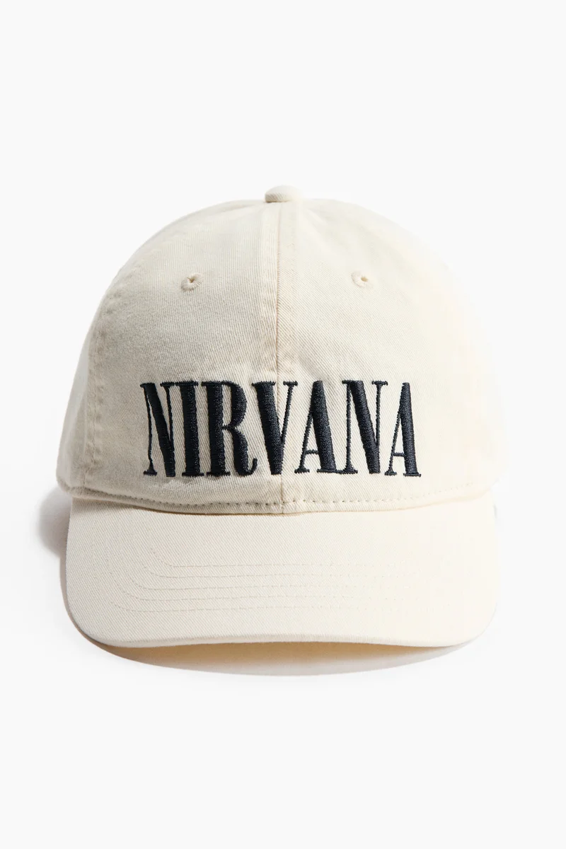 Motif-detail cotton twill cap