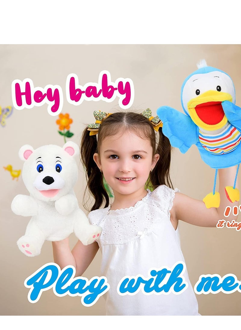 SYOSI - Plush Bird Hand Puppet with Open Movable Mouth for Imaginative Play Role Interactive Toy for Storytelling Teaching Theater Gift - Image 1