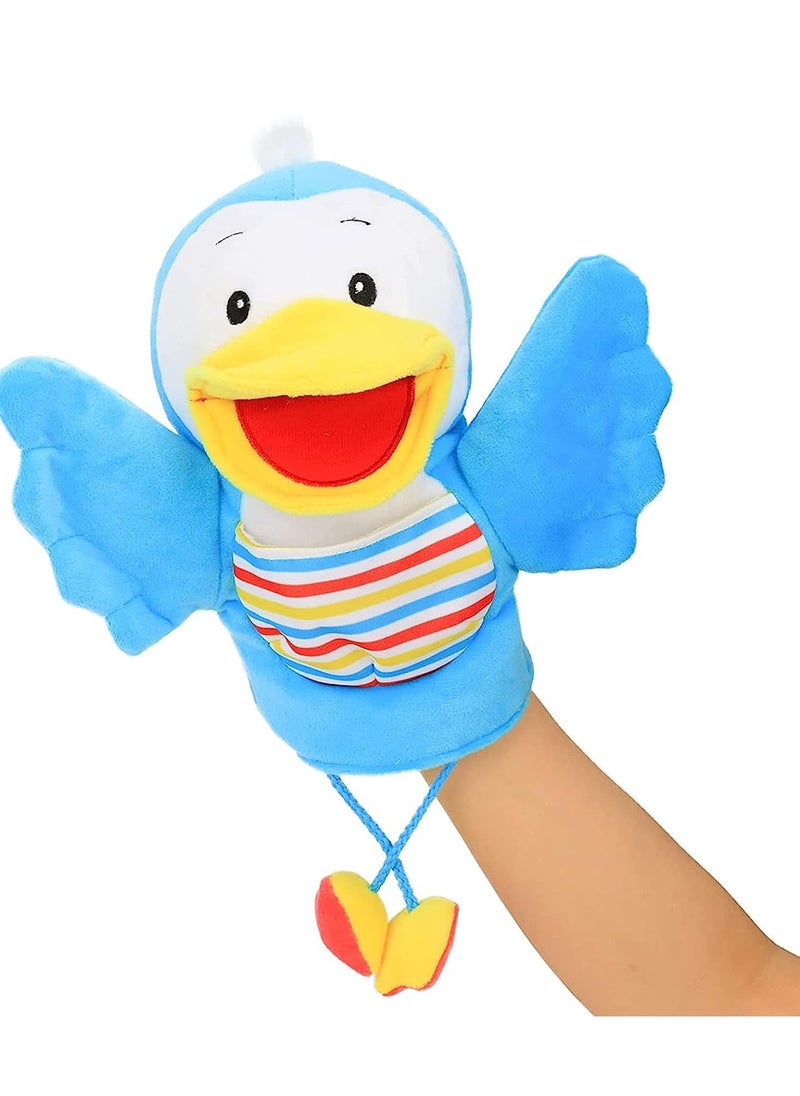 SYOSI - Plush Bird Hand Puppet with Open Movable Mouth for Imaginative Play Role Interactive Toy for Storytelling Teaching Theater Gift - Image 1