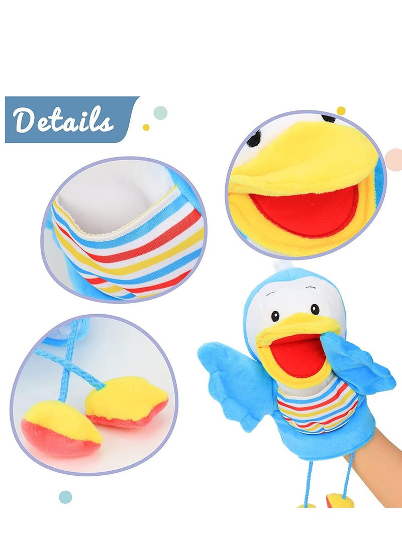 SYOSI - Plush Bird Hand Puppet with Open Movable Mouth for Imaginative Play Role Interactive Toy for Storytelling Teaching Theater Gift - Image 1