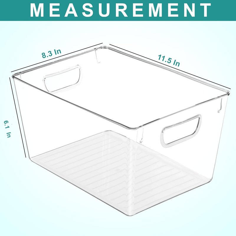 Utopia Kitchen Clear Organizer or Storage Bins - 4 Pack Pantry Organizers and Storage Bins - Extra Large Clear Storage Containers for Organizing Fridge, Kitchen Organization - Image 2