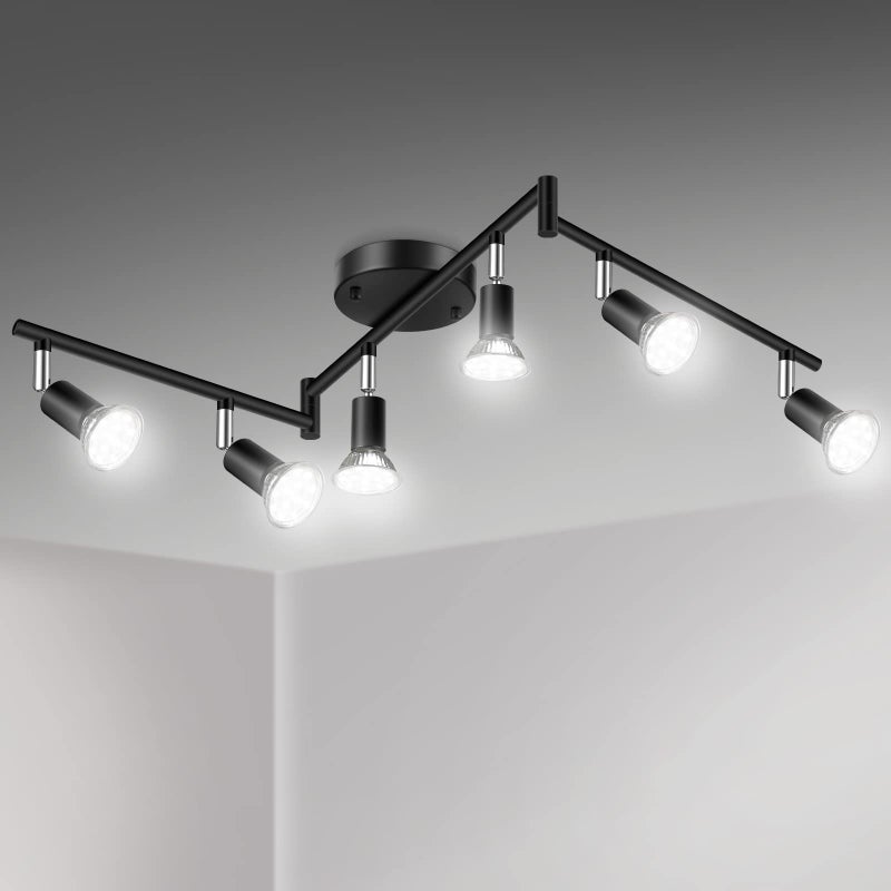 Globe Electric Tempo 5-Light Foldable Track Lighting, Matte Black | The Home Depot Canada