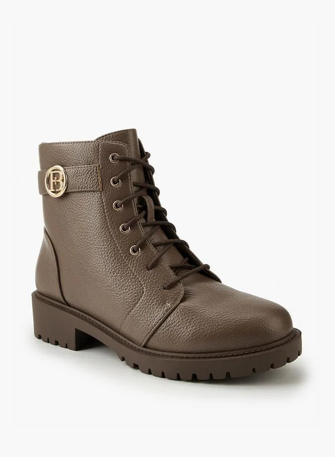 Flora Bella By Shoexpress Solid Ankle Boots with Zip Closure