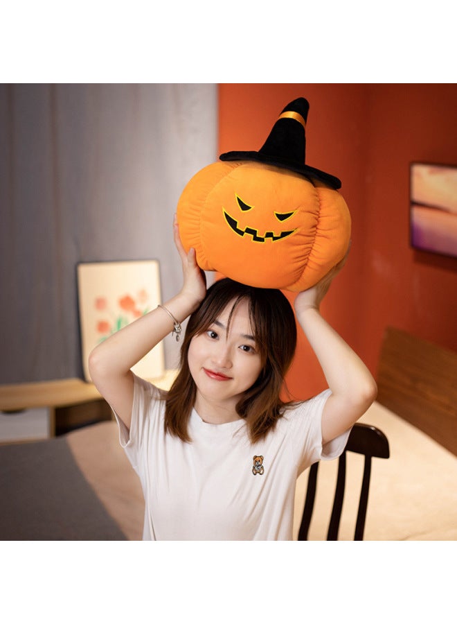 Loquat Overseas  Pumpkin Plush Toy Pillow Funny Devil Pumpkin Pillow Plush Toy Doll-Specifications:50cm (0.9kg)-Color:Round Eye Teeth-black Hat - Image 5