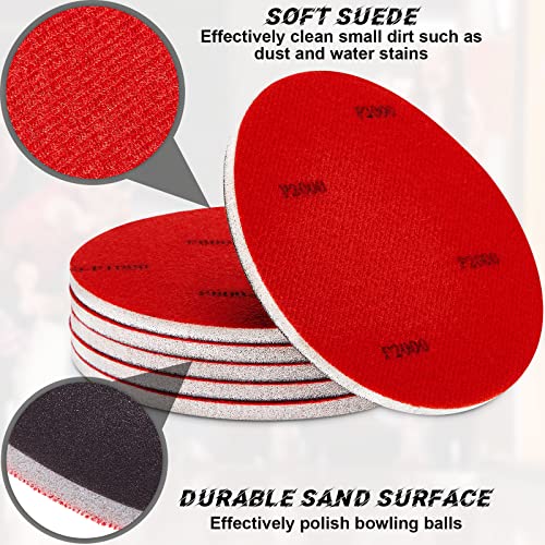 Maitys 6 Pieces Bowling Sanding Pads 2000 Grit Bowling Ball Sanding Kit Accessories Resurfacing Polishing Cleaning Kit for Sports Ball Clean Display - Image 3