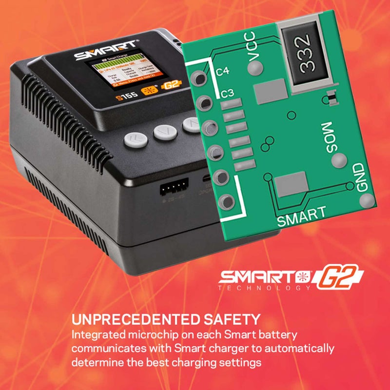 Spektrum Accessories Smart Powerstage 3S Air Bundle: G2 2200mAh 3S LiPo IC3 & S155 Charger, SPMXPSA400 - Image 3