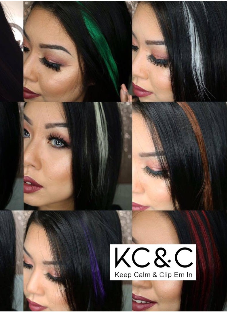 Keep Calm and Clip Em In Lavender Highlights Clip-in Remy Hair Extension  - Image 3