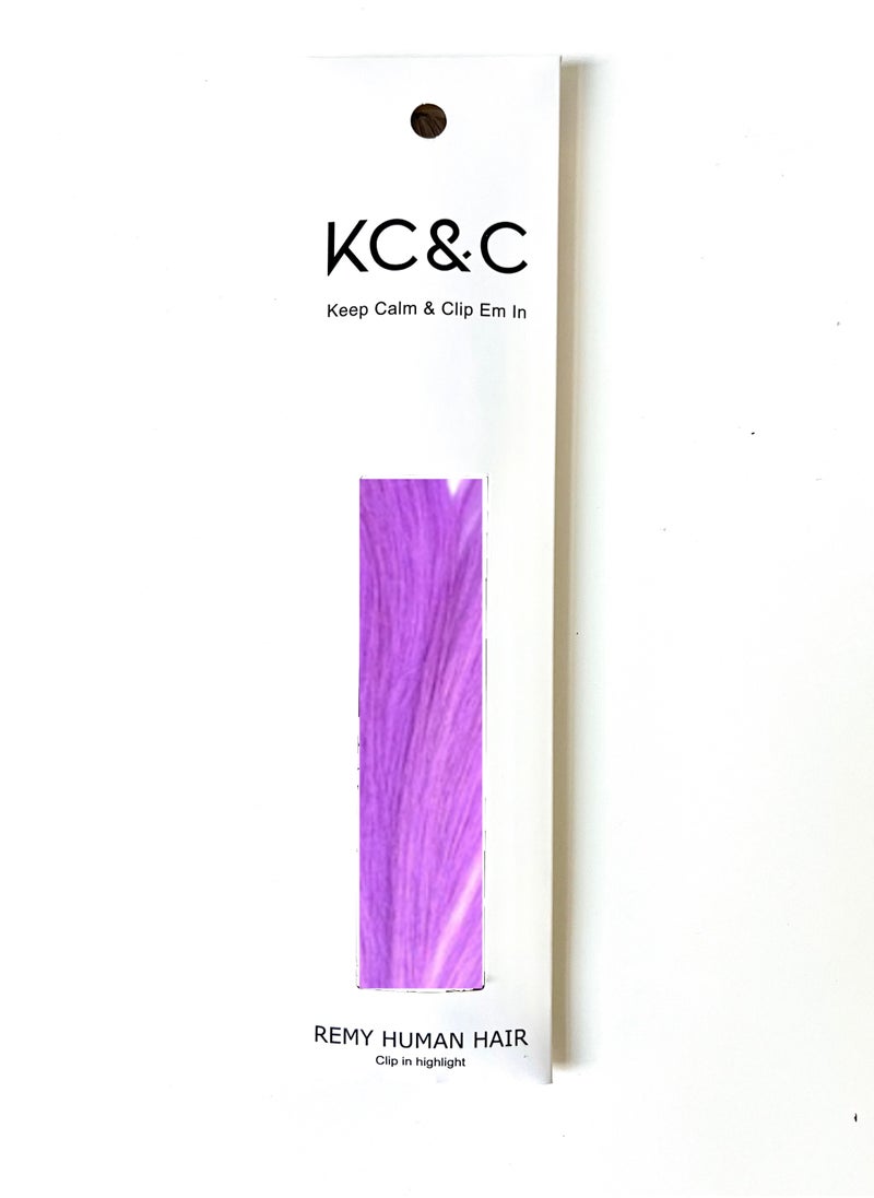 Keep Calm and Clip Em In Lavender Highlights Clip-in Remy Hair Extension  - Image 1
