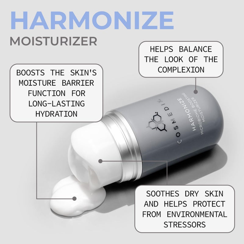 COSMEDIX Harmonize Microbiome Boosting Moisturizer - Ultra-Light Prebiotic Facial Skin Care Products for Softer, Smoother & Vibrant-Looking Skin - Face Lotion for All Skin Types - Image 2