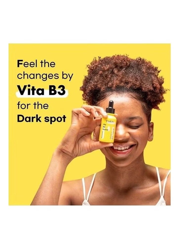 تيام Vita B3 المصدر, Niacinamide مصل الوجه, مصل الوجه المركز, 10 ٪ Niacinamide مصل الوهج مع 2 ٪ Arbutin للبشرة المشعة والمتوازنة, العناية بالبشرة النباتية, 40 مل - Image 5