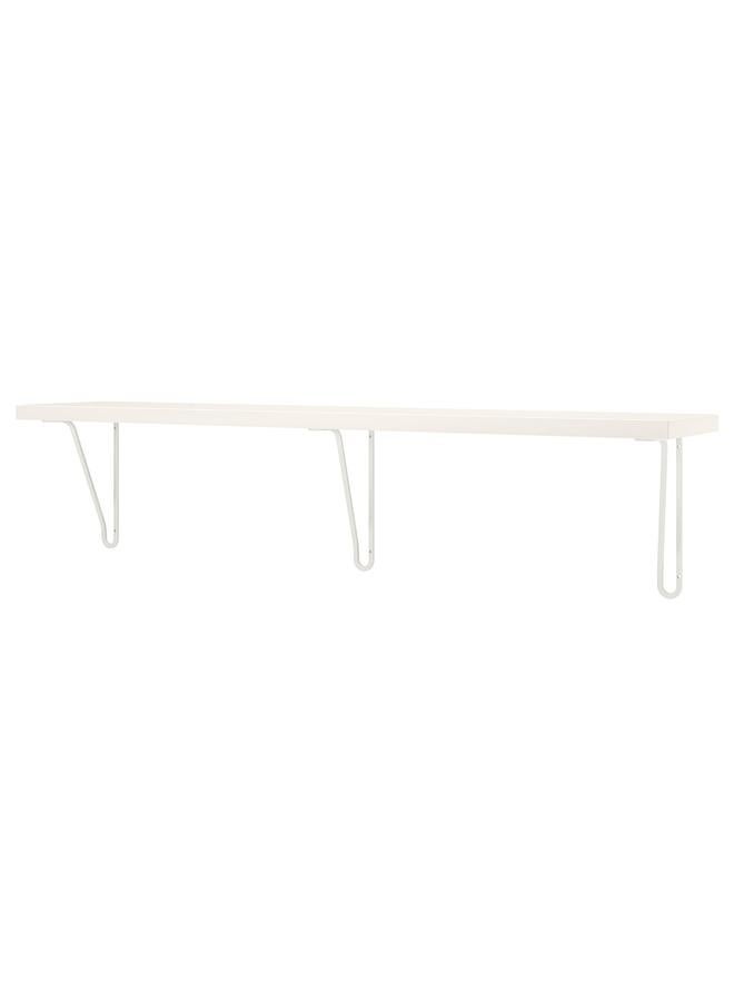 Zaboon Wall shelf, white/white, 120x20 cm  - Image 1