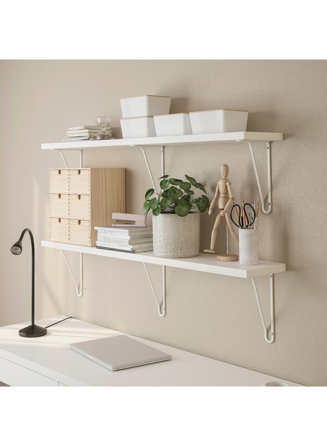 Zaboon Wall shelf, white/white, 120x20 cm  - Image 3