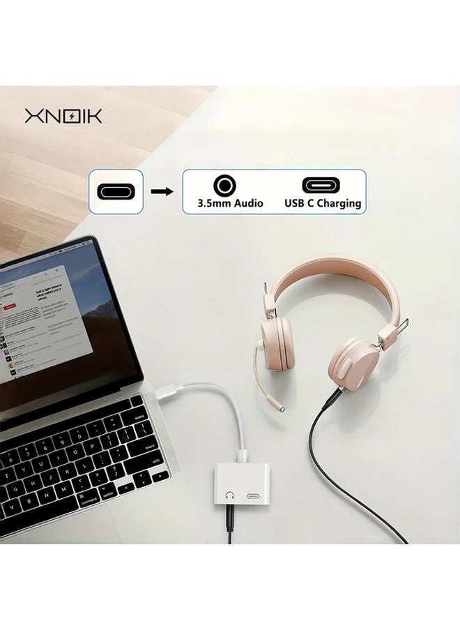 USB C to 3 5mm Audio and Charging Adapter with Fast PD Charging for iPhone iPad - Image 3