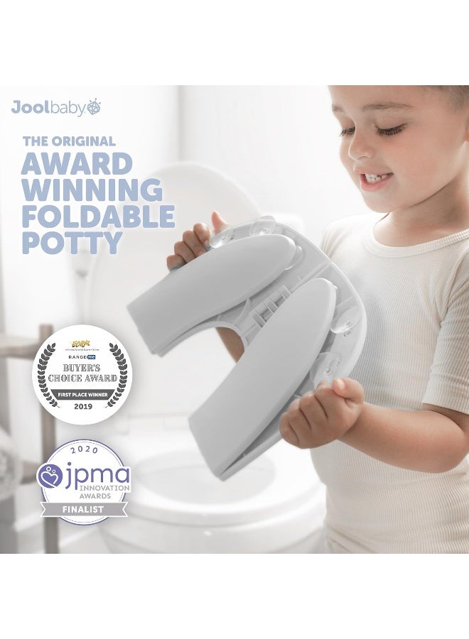 Jool Baby Products Jool Baby Folding Travel Potty Training Seat for Toddlers, Fits Round & Oval Toilets, Non-Slip Suction Cups, Includes Free Travel Bag (Gray) - Image 4
