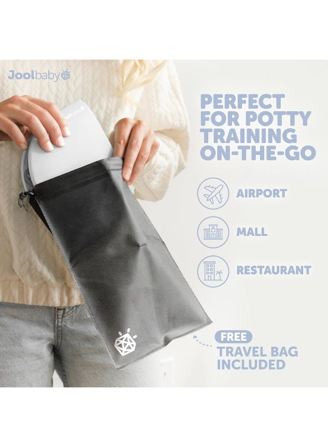 Jool Baby Products Jool Baby Folding Travel Potty Training Seat for Toddlers, Fits Round & Oval Toilets, Non-Slip Suction Cups, Includes Free Travel Bag (Gray) - Image 3