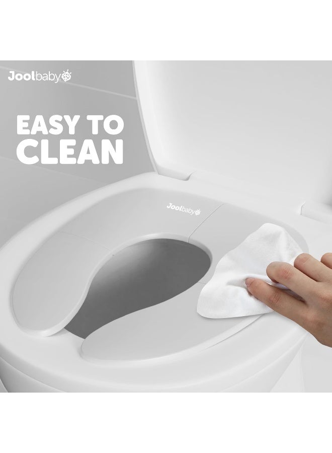 Jool Baby Products Jool Baby Folding Travel Potty Training Seat for Toddlers, Fits Round & Oval Toilets, Non-Slip Suction Cups, Includes Free Travel Bag (Gray) - Image 5