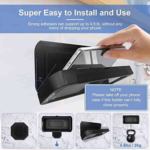 URROY Shower Phone Holder Waterproof, 360° Rotation Shower Phone Case, Anti-Fog High Sensitivity Universal Cover Mount Stand for Bathroom Wall Mirror Bathtub Kitchen, Gift for Men Women - Image 5
