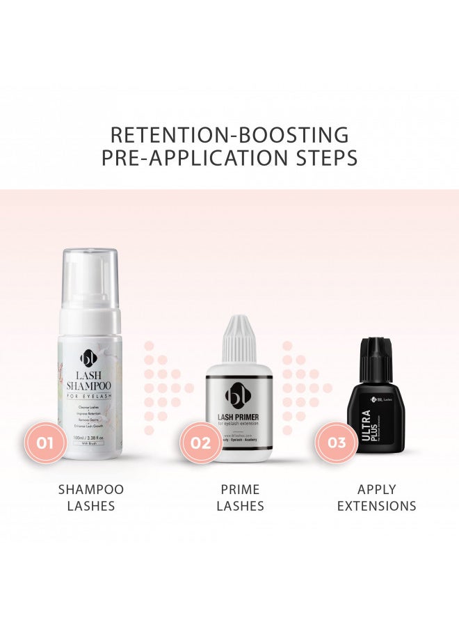 bl BL - BL Eyelash Eyelash Extension Primer 15ml | Longer Retention of lash extensions | Natural oil and protein remover - Image 1