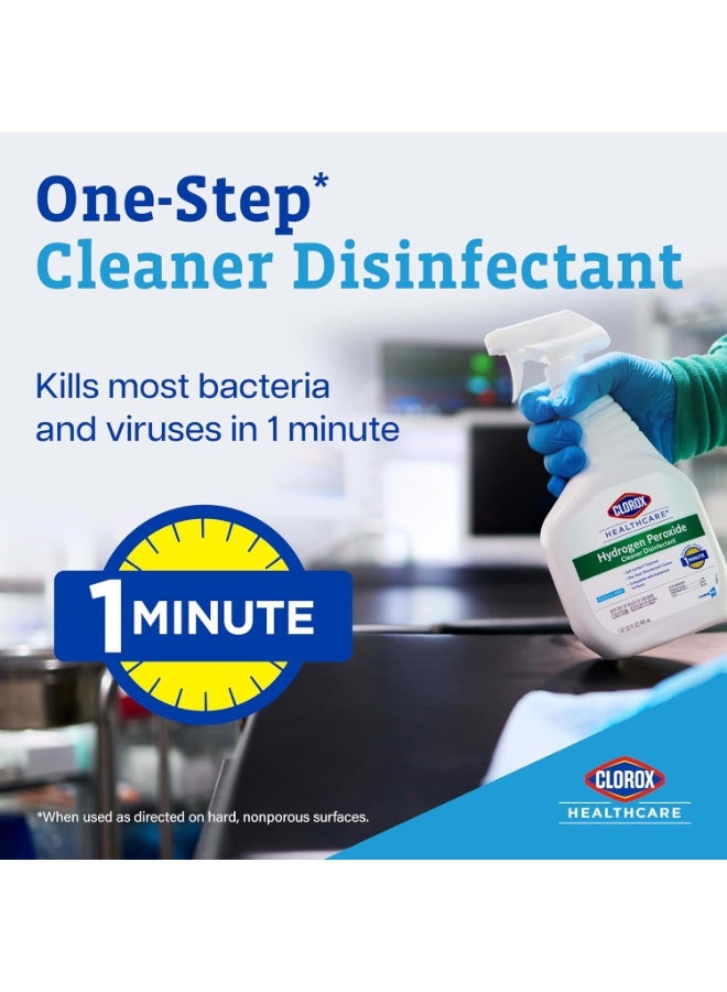 Clorox Healthcare Hydrogen Peroxide Cleaner Disinfectant, Bleach Free, 32 Fluid Ounces (Package May Vary) - Image 4