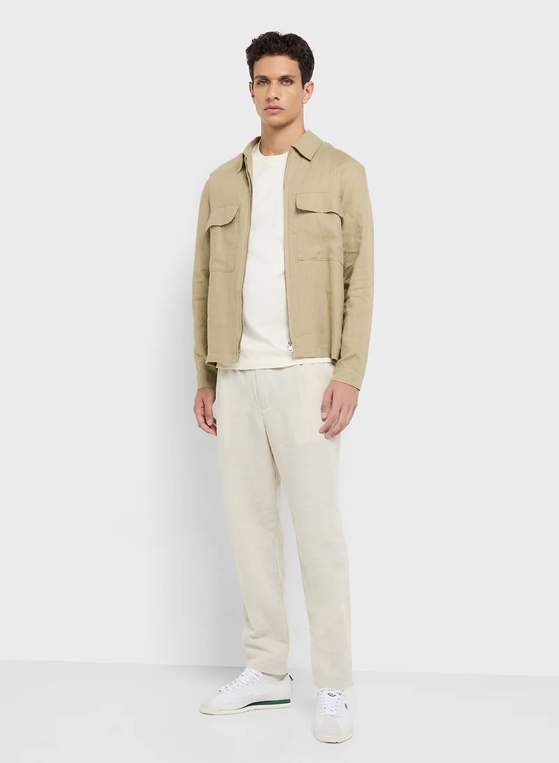 LACOSTE Embroidered Crew Neck T-Shirt