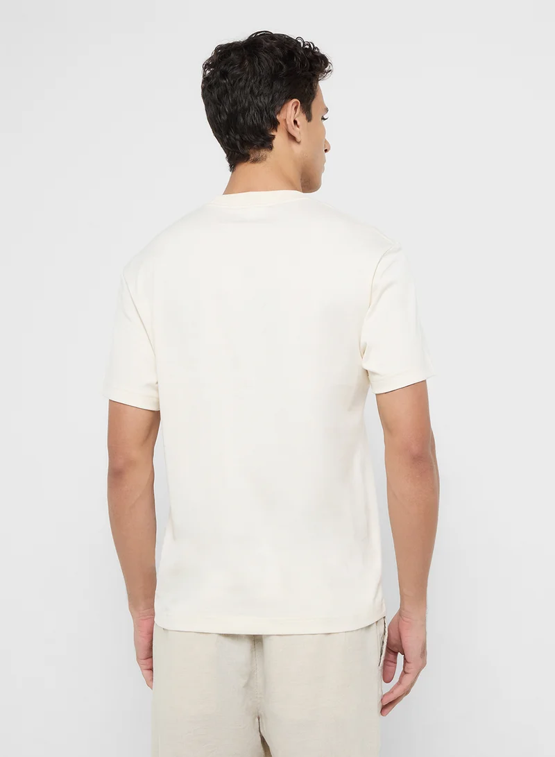 LACOSTE Embroidered Crew Neck T-Shirt