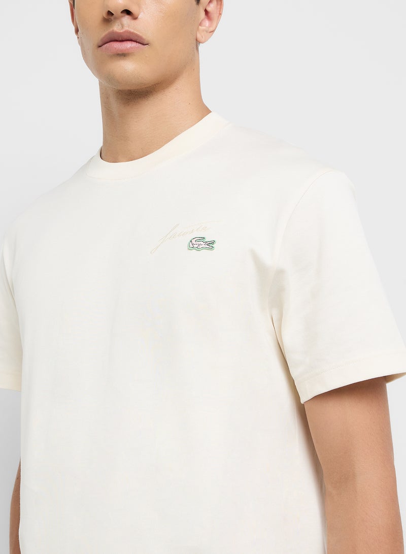 LACOSTE Embroidered Crew Neck T-Shirt  - Image 3