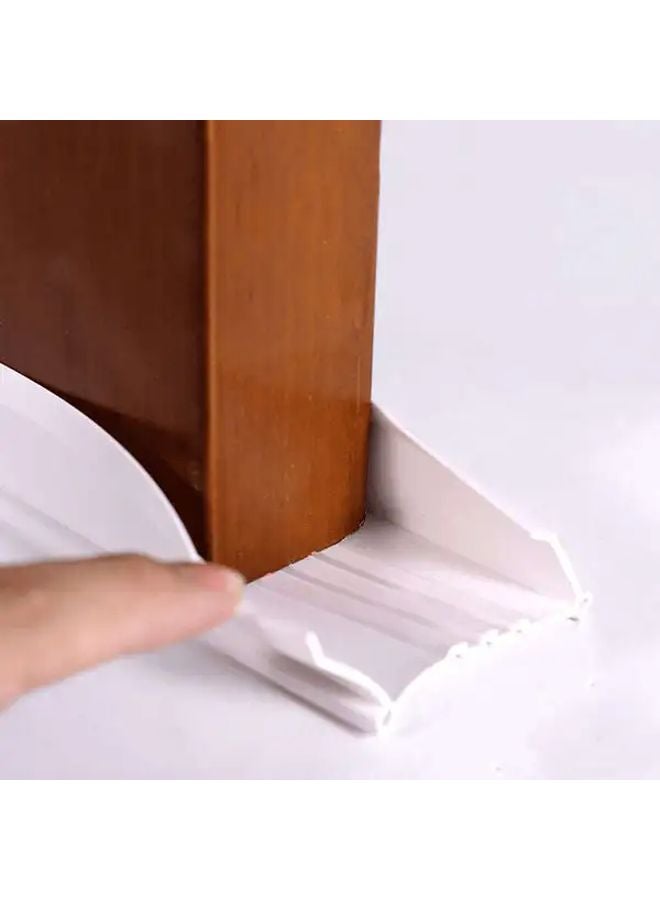 White Premium Door Bottom Seal Strip Noise Reduction Windproof Waterproof Easy Installation - Image 2
