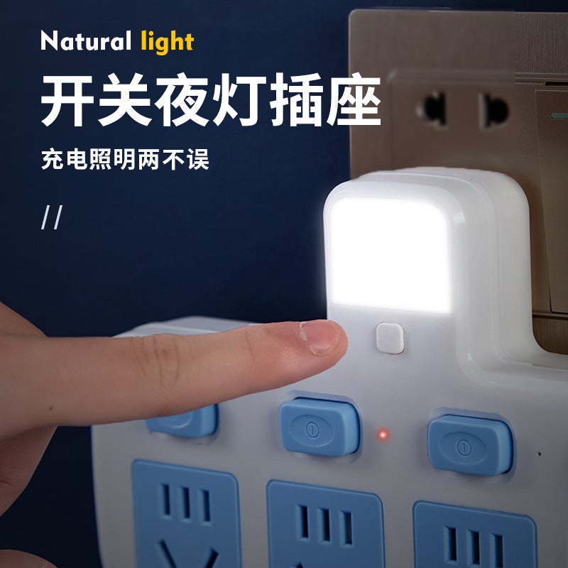 Office Multi-Function Wireless Socket Converter Usb Independent Switch One-Turn Porous Plug With Night Light Plug Board - Image 4