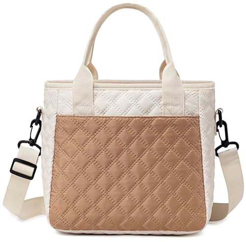 TuErCao Lunch Box for Women Lunch Bags for Work for Teacher Nurse Mom Small Insulated LunchBag for Picnic Travel Shopping Portable Lightweight Ultrasonic Soft Touch LunchTote for Young Ladies - Image 1