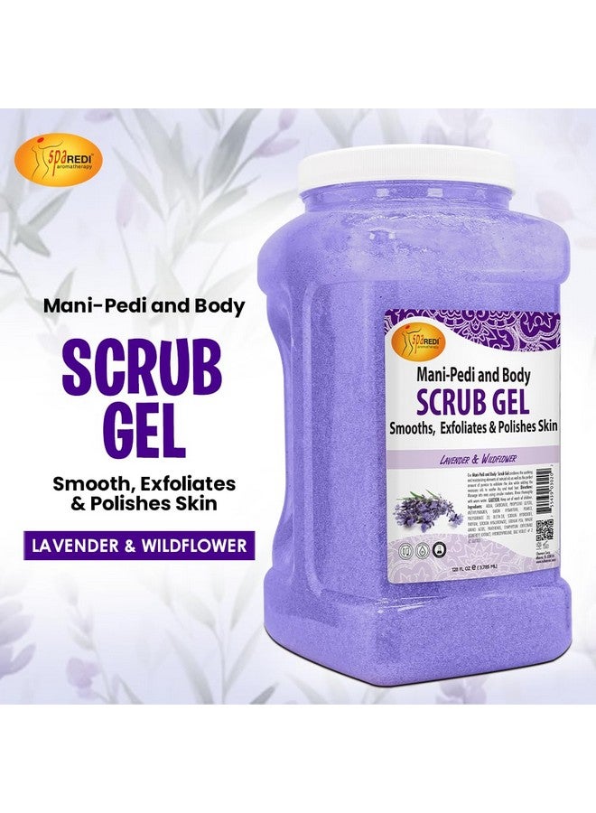 SPA REDI - Exfoliating Scrub Pumice Gel, Lavender and Wildflower, 128 Oz - Manicure, Pedicure and Body Exfoliator Infused with Hyaluronic Acid, Amino Acids, Panthenol and Comfrey Extract - Image 2