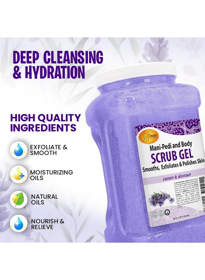 SPA REDI - Exfoliating Scrub Pumice Gel, Lavender and Wildflower, 128 Oz - Manicure, Pedicure and Body Exfoliator Infused with Hyaluronic Acid, Amino Acids, Panthenol and Comfrey Extract - Image 5