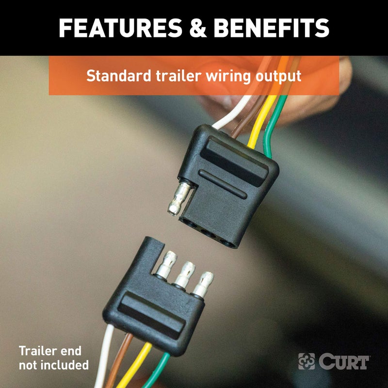 Curt Curt Manufacturing 55354 Vehicle-Side Custom 4-Pin Trailer Wiring Harness,Fits Select Jeep Cherokee,Including Sport ,Black  - Image 3