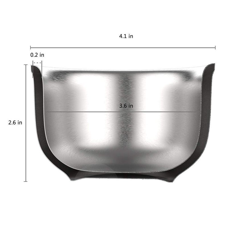 Anbbas Shaving Soap Bowl,3 Layers Food-Grade 304 Stainless Steel Shaving Cream Mug Cup for Brush Men Close Shave(Dia: 4.1 inches) - Image 3
