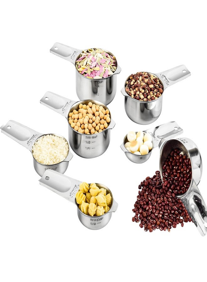 Smithcraft Measuring Cups and Spoons Set, Stainless Steel Measuring Cups Set, Dry 7 Measurer Cups 9 Measurement Spoons with Leveler & Measure Enquivalents for Kitchen & Baking Nesting Measuring Tools - Image 3