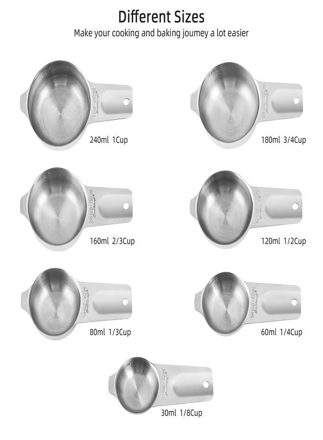 Smithcraft Measuring Cups and Spoons Set, Stainless Steel Measuring Cups Set, Dry 7 Measurer Cups 9 Measurement Spoons with Leveler & Measure Enquivalents for Kitchen & Baking Nesting Measuring Tools - Image 5