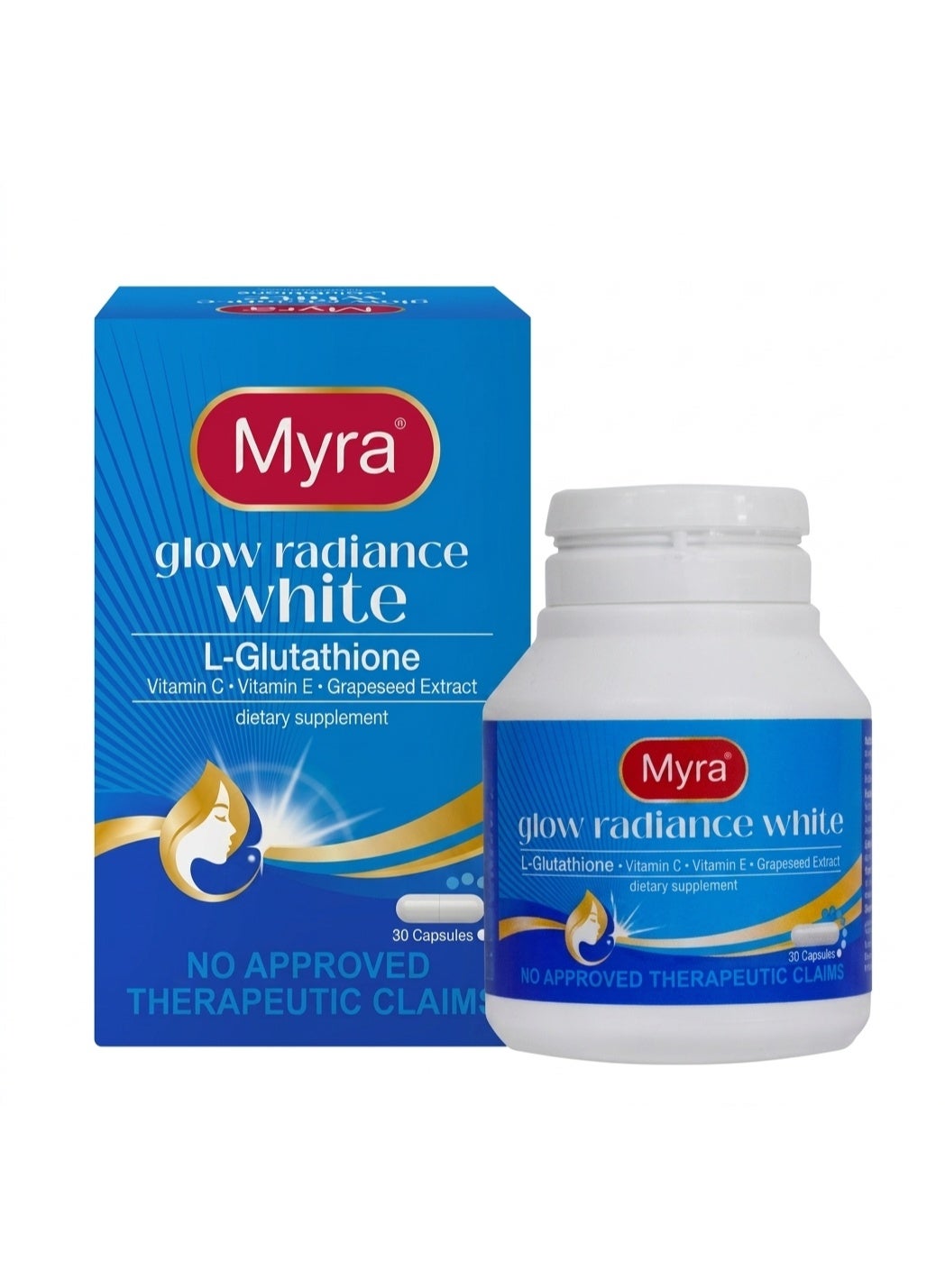 Myra Myra Glow Radiance White L-Glutathione - 30 Capsules | Best Price UAE