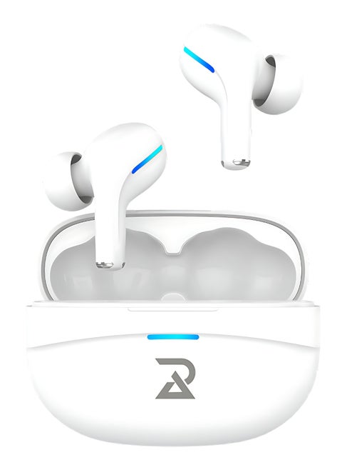 Air 7 wireless bluetooth TWS in ear earbuds with ENC & low latency (white)