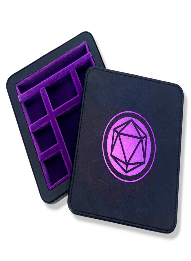 Luck Lab Compact Magnetic Dice Case with Dice Tray and Phone Stand - Dice and Miniature Staging and Storage for RPG,D&D Tabletop Gaming (Purple) - Image 3