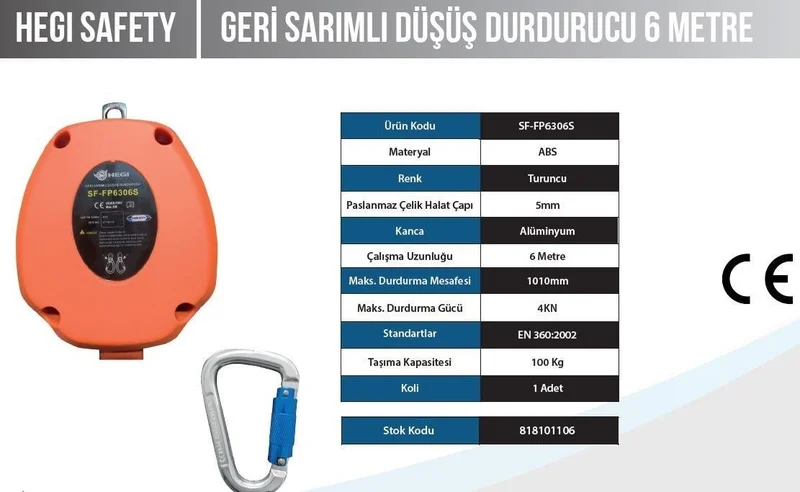 Hegi Rewind Fall Arrester 6 mt