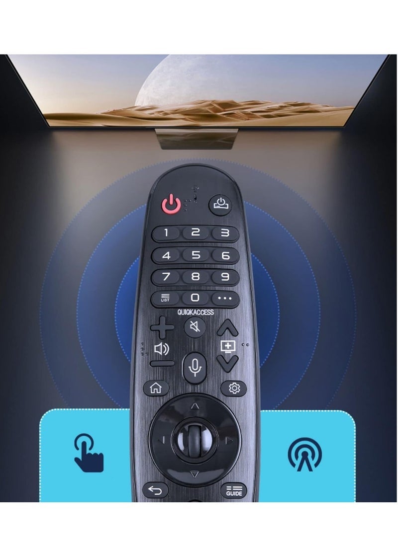PopZa Replacement Voice Remote Control AN-MR19BA, AN-MR18B, MR20GA, AKB75855501 for LG Magic Remote - Compatible with Select LG Smart TVs (2018, 2019, 2020) - Includes Battery - Image 3