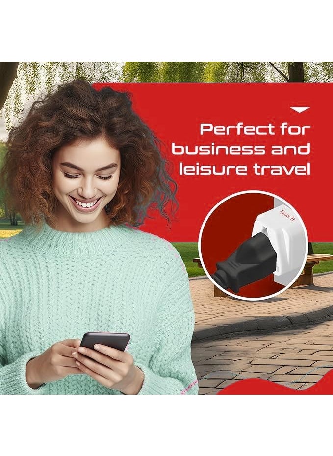 KAVANA KAVANA 4 pcs Type G UK Adaptor for Indian Pins Works in Countries Like UKLondonScotlandWalesHong KongUAESingaporeDubaiIreland etc Universal Travel Adaptor Power Plug  - Image 3