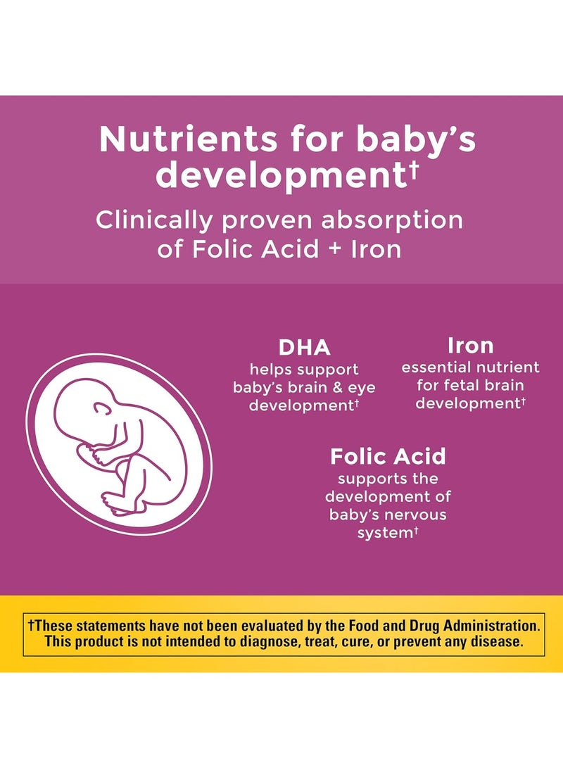 Nature Made Prenatal with Folic Acid + DHA, 110 Softgels - Image 4