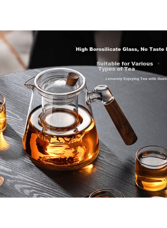 Yihutea Tea Set With Infuser Pot, Separate Tea Leaves And Water, Office Use, Single-person Glass Drinking Cups, Complete Set With Tea Tray - Image 2
